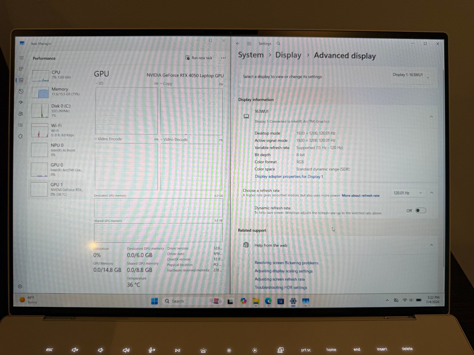 Dell XPS 16 9640 FHD+ 120Hz (Core Ultra 7 155H, 16GB/1TB SSD, RTX 4050) C
