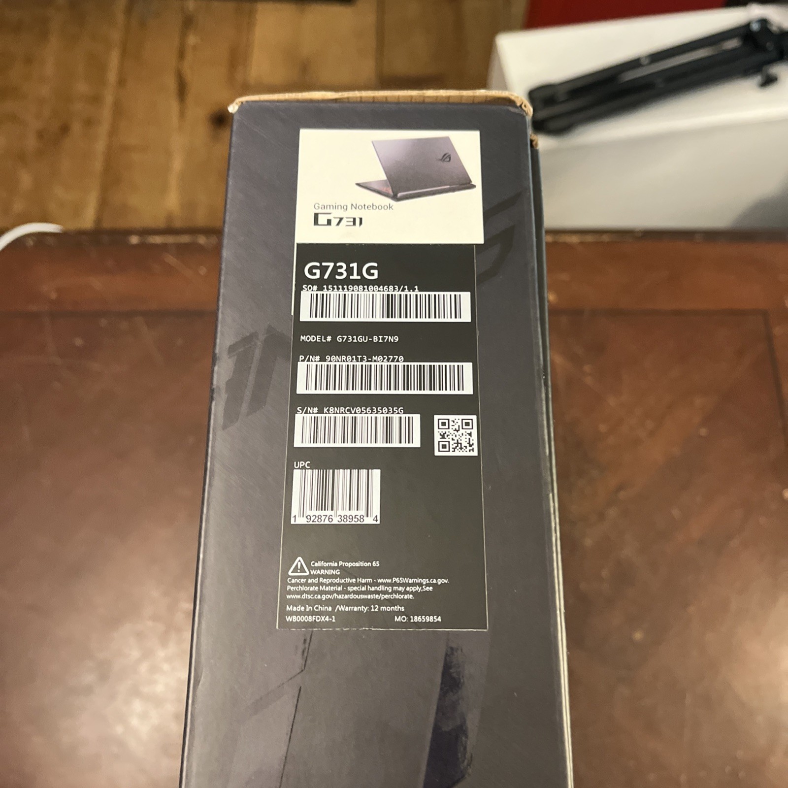 ASUS ROG Strix G731GU 17in i7-9750H 16GB GTX 1660 Ti 512GB SSD W11