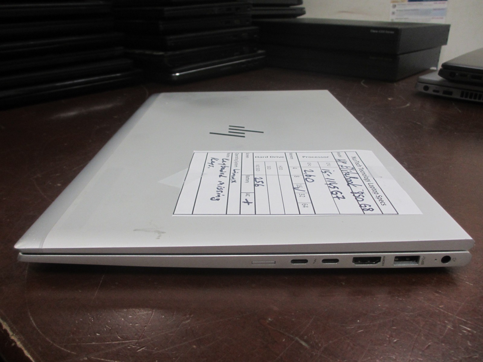 HP ELITEBOOK 850 G8 i5-1145G7 2.60GHz 16GB 256GB M2SSD Linux Laptop w/ AC
