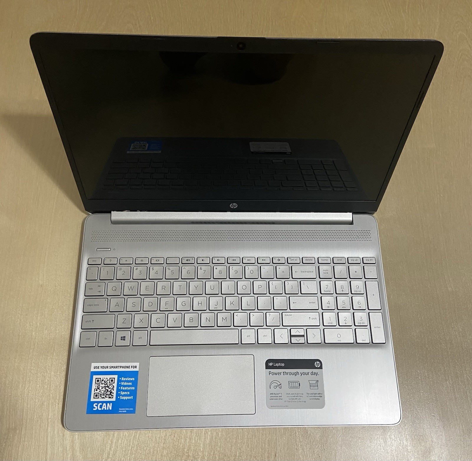 HP Laptop 14” LED Display AMD Athlon 3050U 64Gb 14-fq0075nr in Silver
