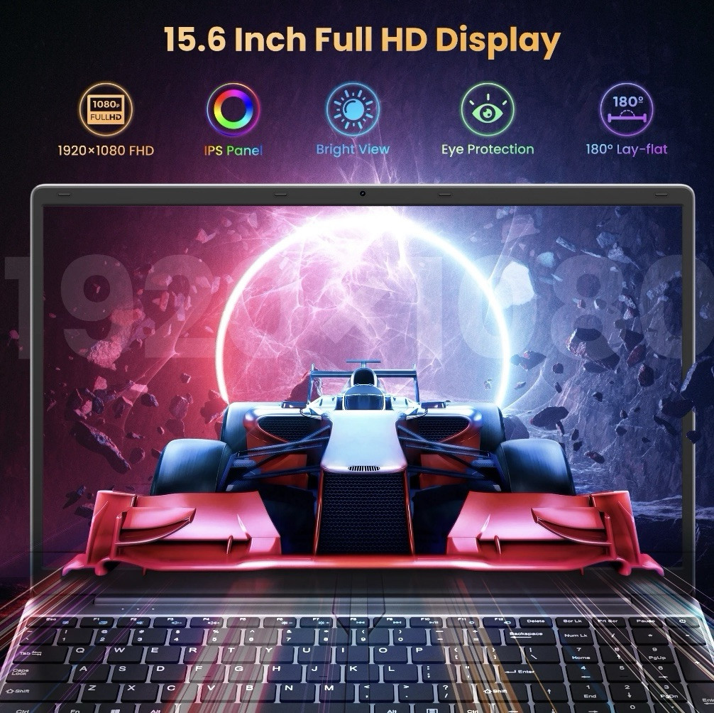 Jumper 15.6” Windows 11 Laptop 12GB Ram 640GB, Come With 1-yr Free Office 365