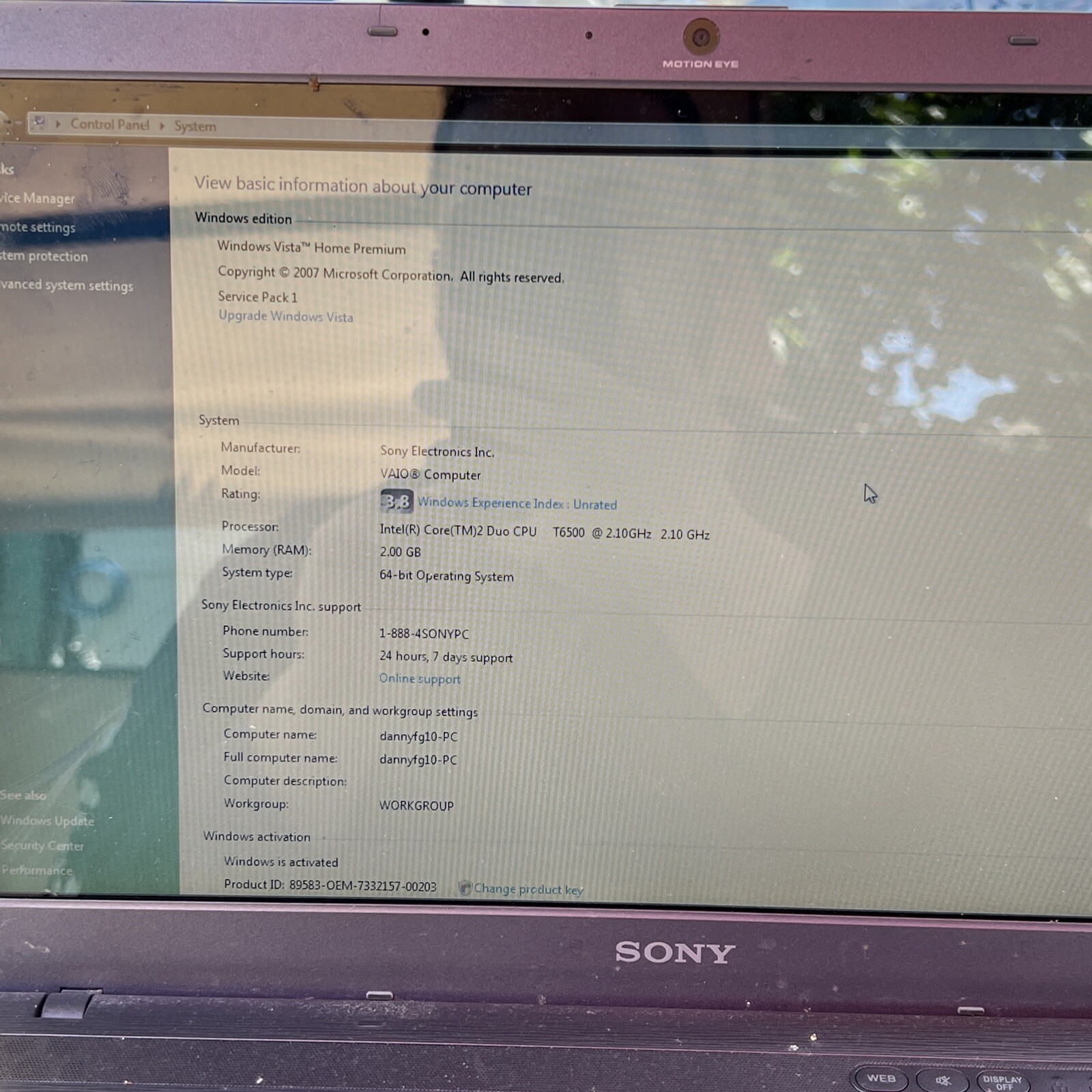 Sony Vaio VGN-NW125J (PCG-7173L) Laptop WORKS