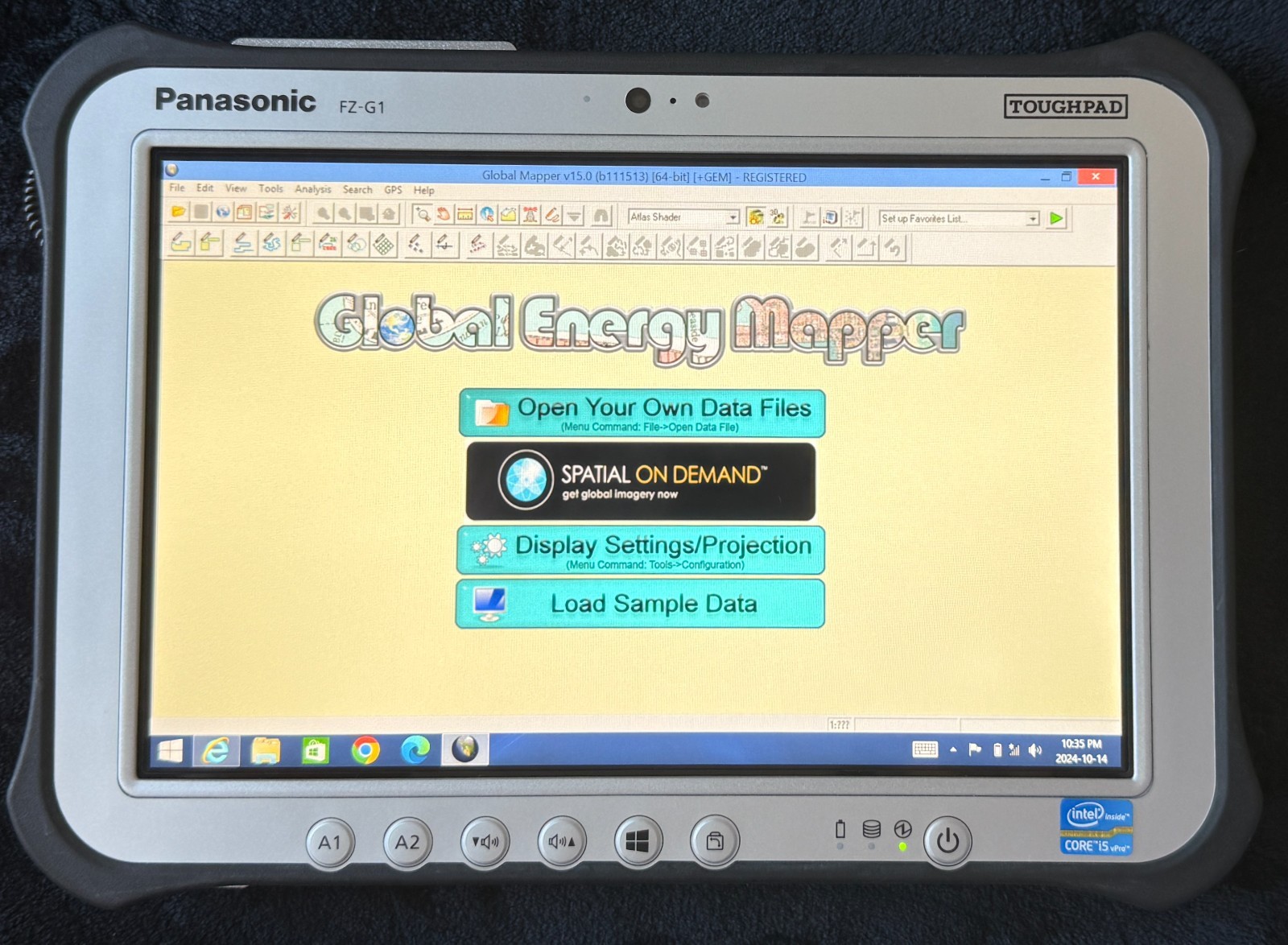 Panasonic Toughpad FZ-G1 with Built-in GPS and Global Mapper 15 (Mint Condition)