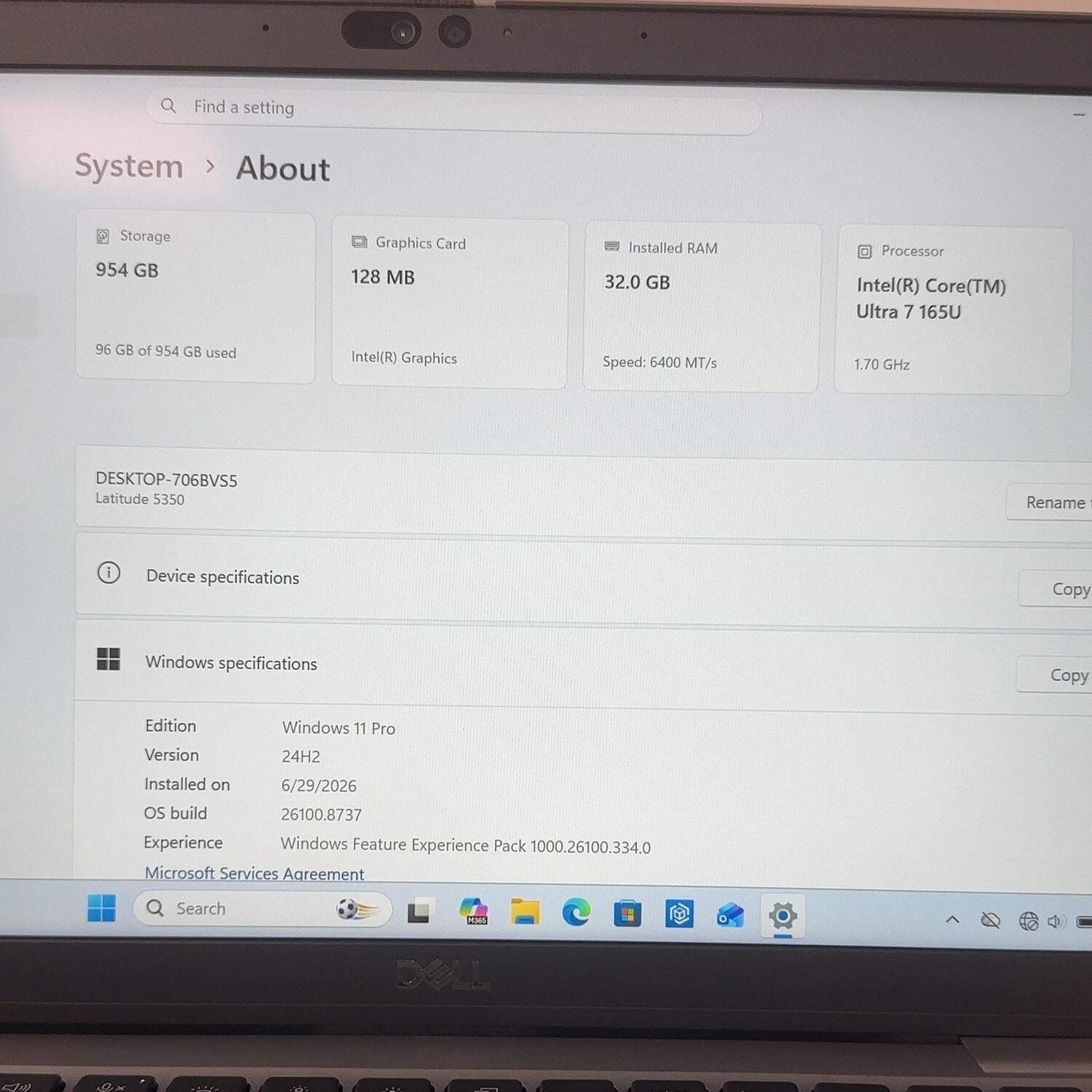 Dell Latitude 5350 13.3″ Core Ultra 7 165U 1.7GHz 32GB RAM 1TB SSD