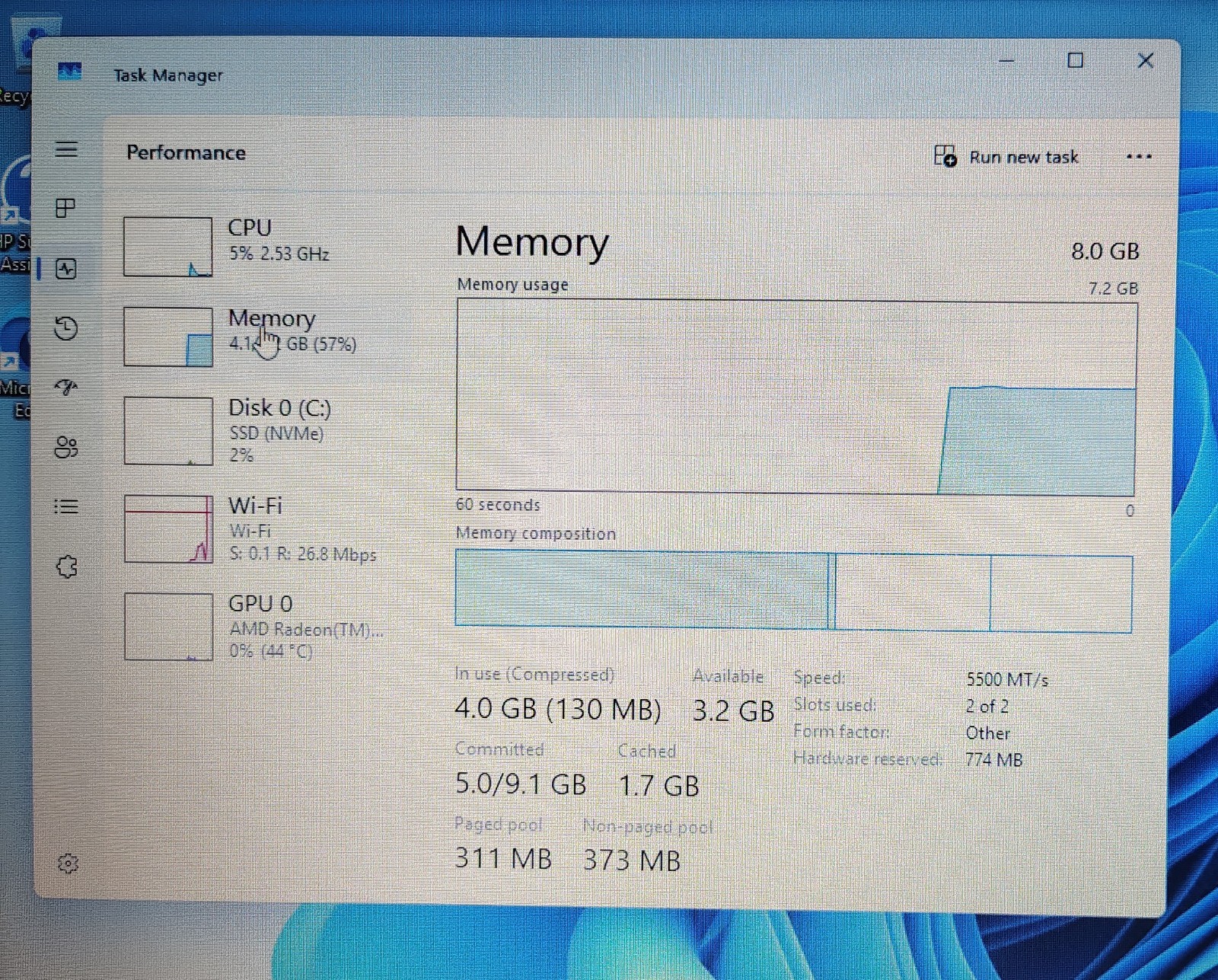 HP 255 G10 15.6″ AMD Ryzen 3 7320U 2.40GHz 8GB RAM DDR5 256GB SSD Laptop Win11