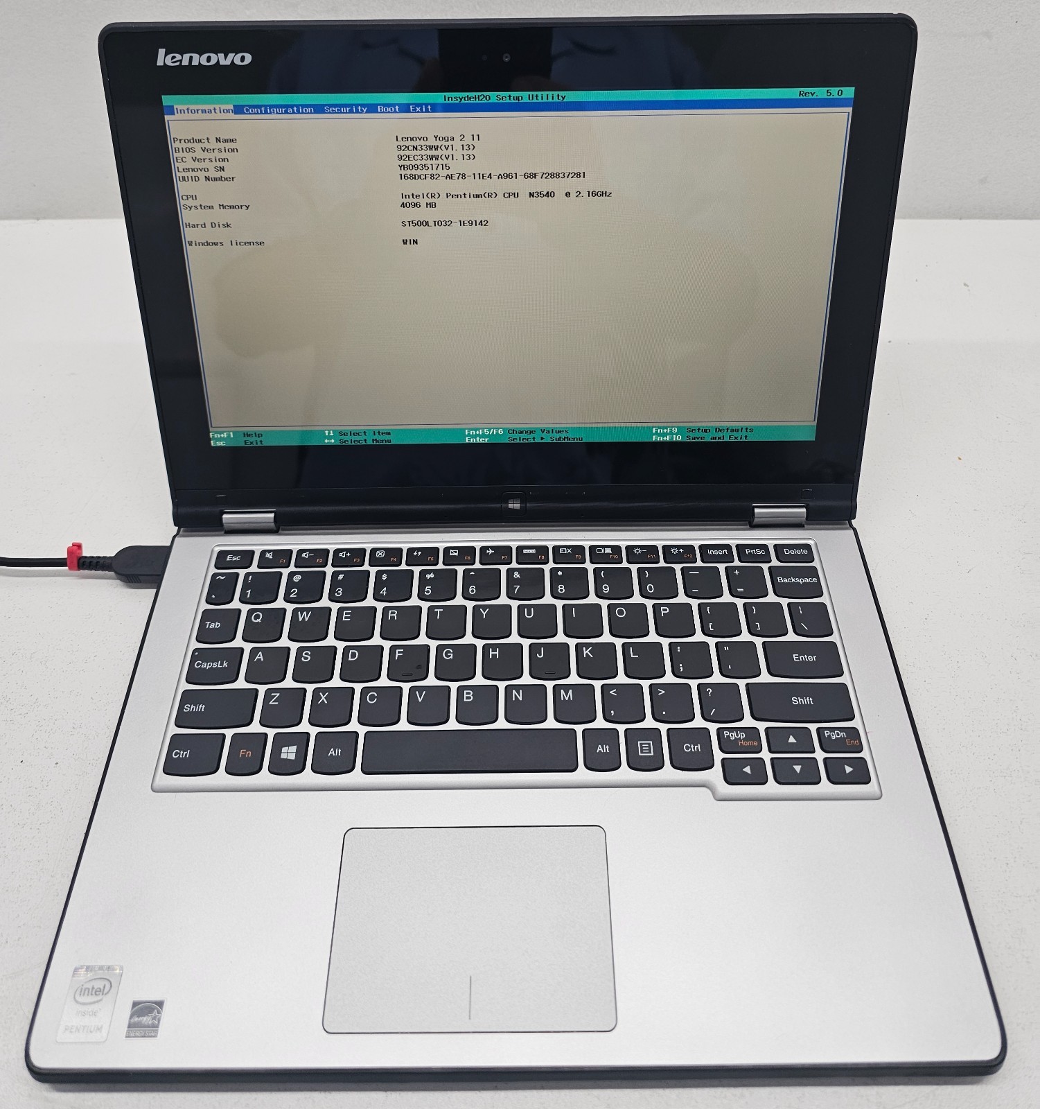 Lenovo Yoga 2 11 Laptop Intel Pentium N3540 4GB Ram 500GB HDD NO OS (FL)