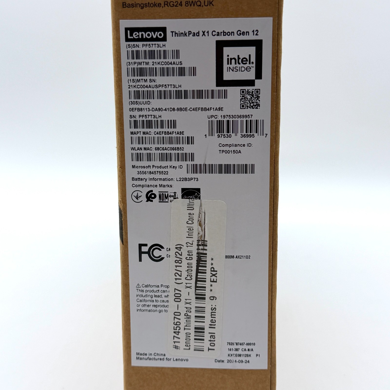 OPEN BOX Lenovo ThinkPad X1 Carbon 14 4.8 GHz Ultra 7 155U 32GB 1TB SSD – Touch