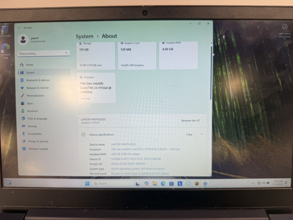 LENOVO IDEAPAD 3 WIN11, 4RAM (P20034731)