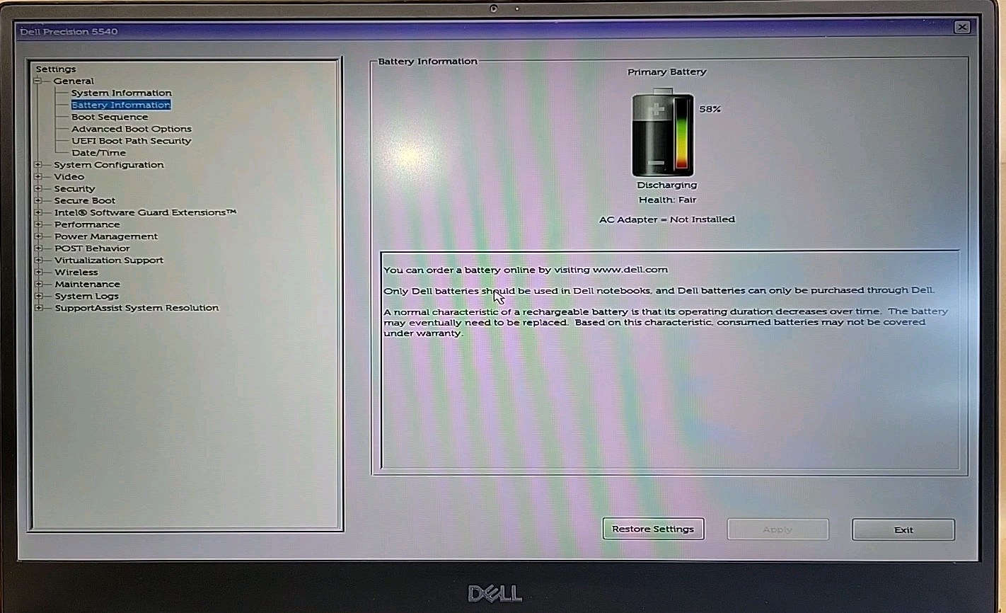 Dell Precision 5540, Intel Core i7-9750H @ 2.6GHz, 8GB RAM, NO SSD, NO OS *READ*
