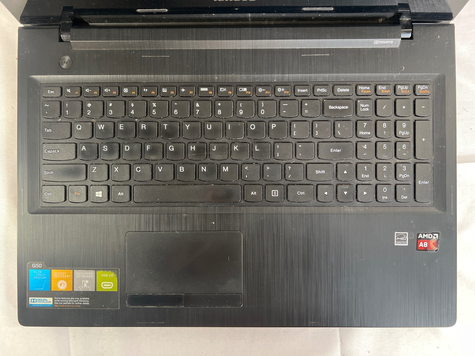 Lenovo G50-45 AMD A8-6410 No Ram No Drive No POST, but responds to power 15.6″