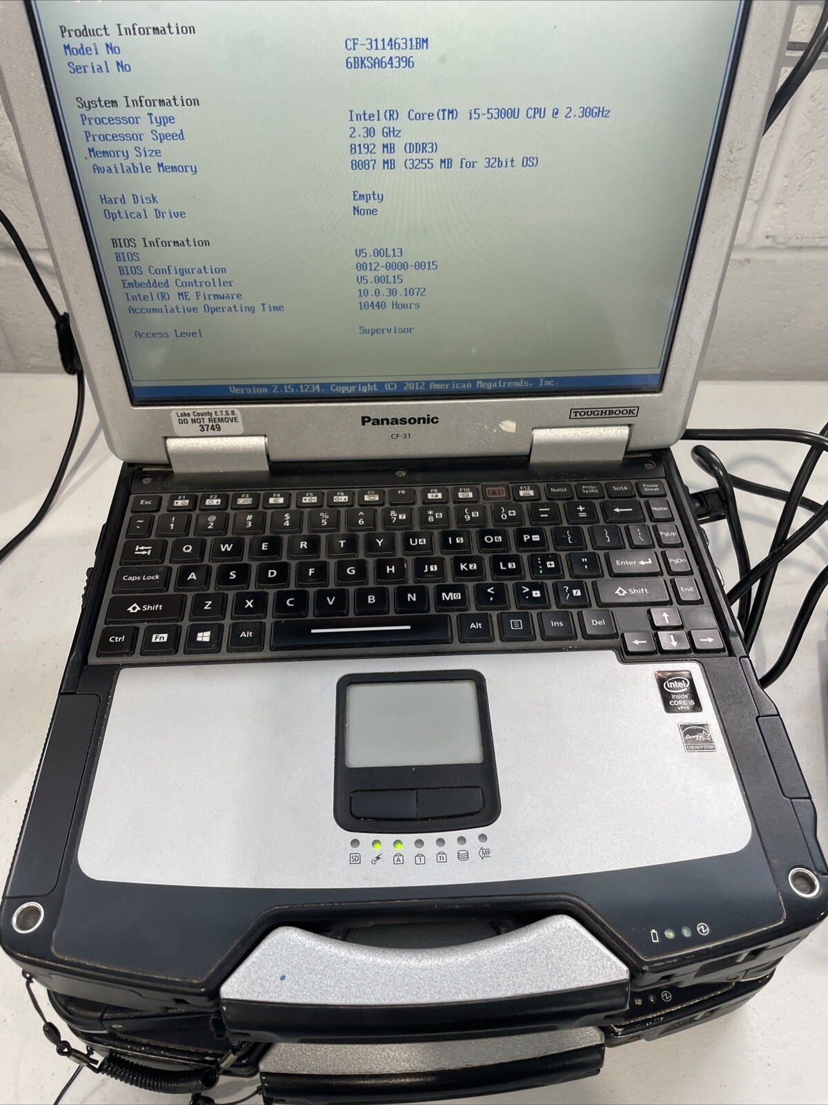 High Performance Toughbook CF-31 i5 8GB / Military Fully Rugged Touchscreen