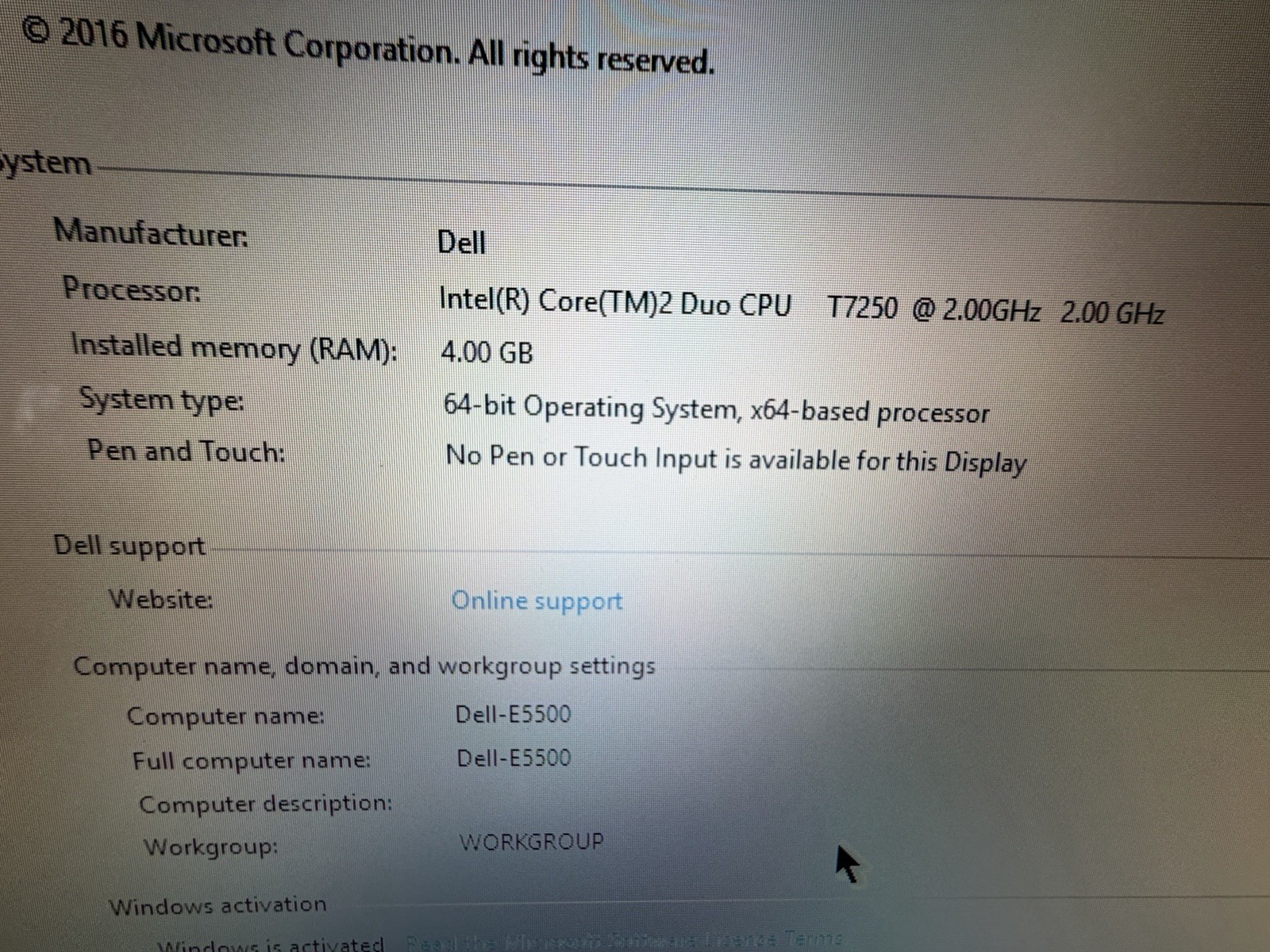 Dell Latittude E5500 Laptop #001