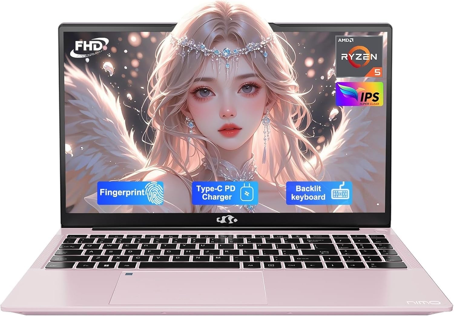 NIMO 15.6” FHD IPS Student-Laptop-Computer – 16GB RAM 512GB SSD, AMD Ryzen 5