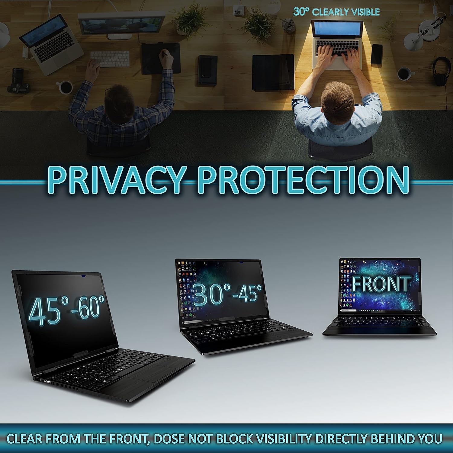 17.3 Inch Laptop Privacy Screen Filter, Protector Size 15.1 x 8.5 Inches