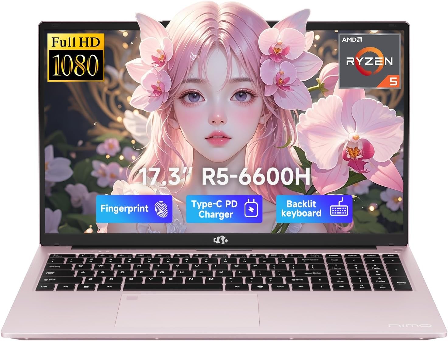 17.3″ Laptop AMD Ryzen 5 6600H 6 Cores 32GB DDR5 RAM 1TB SSD Radeon 660M GPU