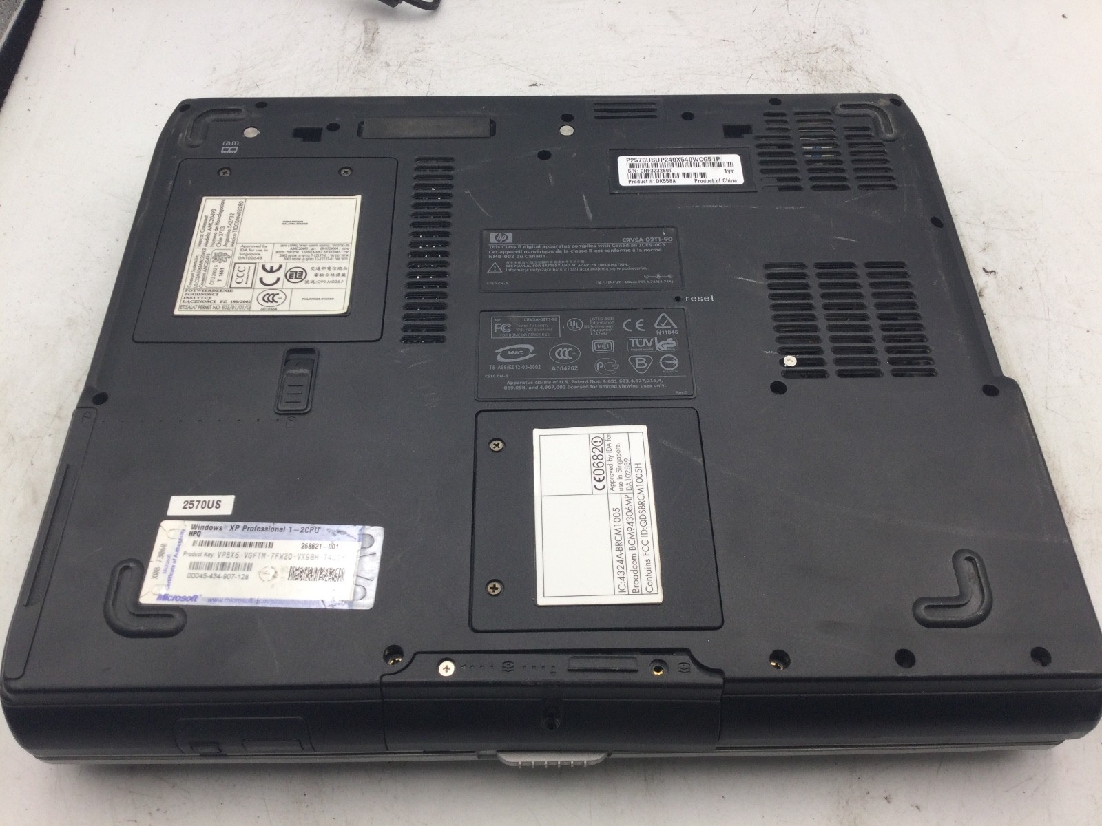 HP COMPAQ PRESARIO 2500 – BOOTS TO BIOS – INTEL CELERON – 256MB RAM – READ – BB