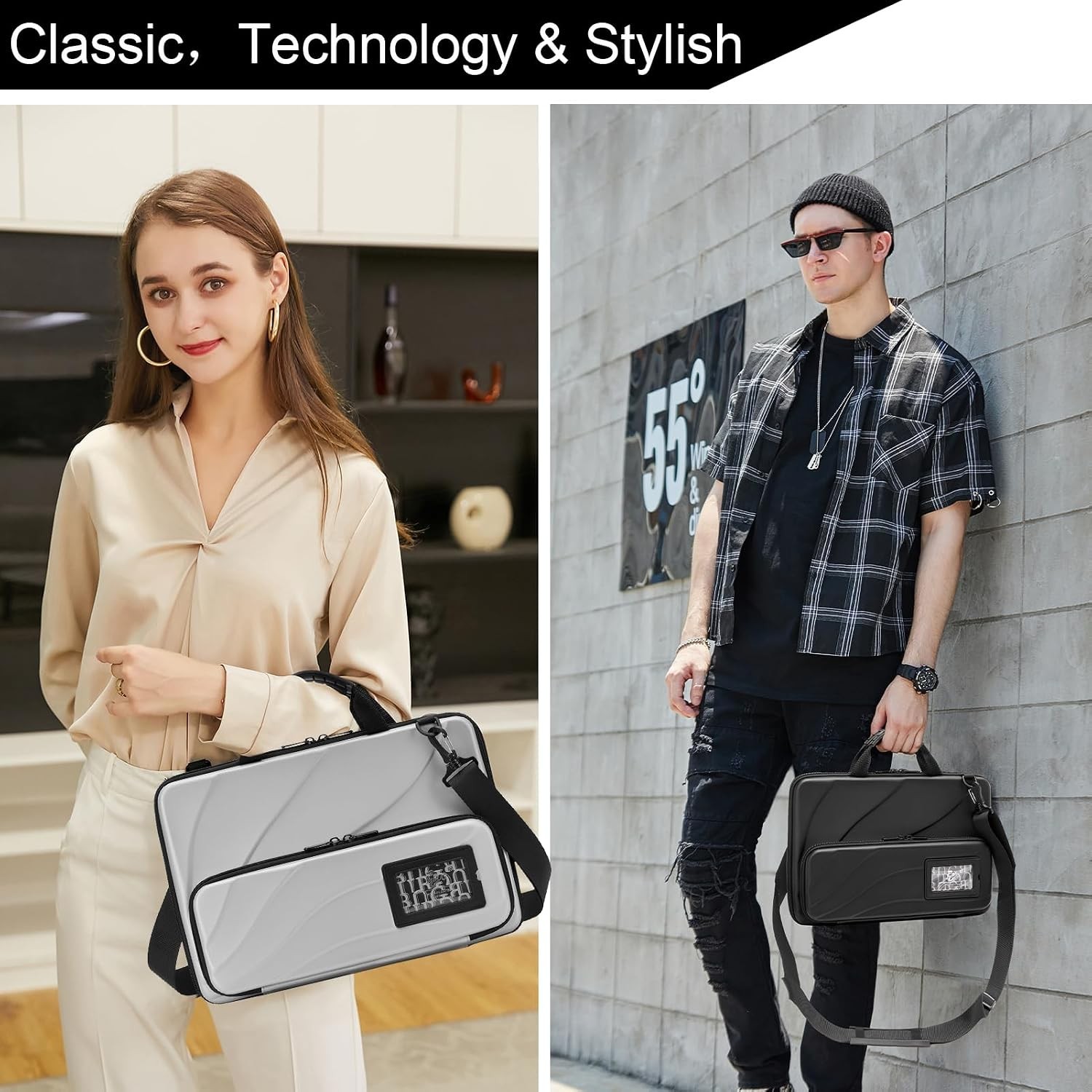 Laptop Case Hard Shell for Men Women with Shoulder Strap – Durable Protection