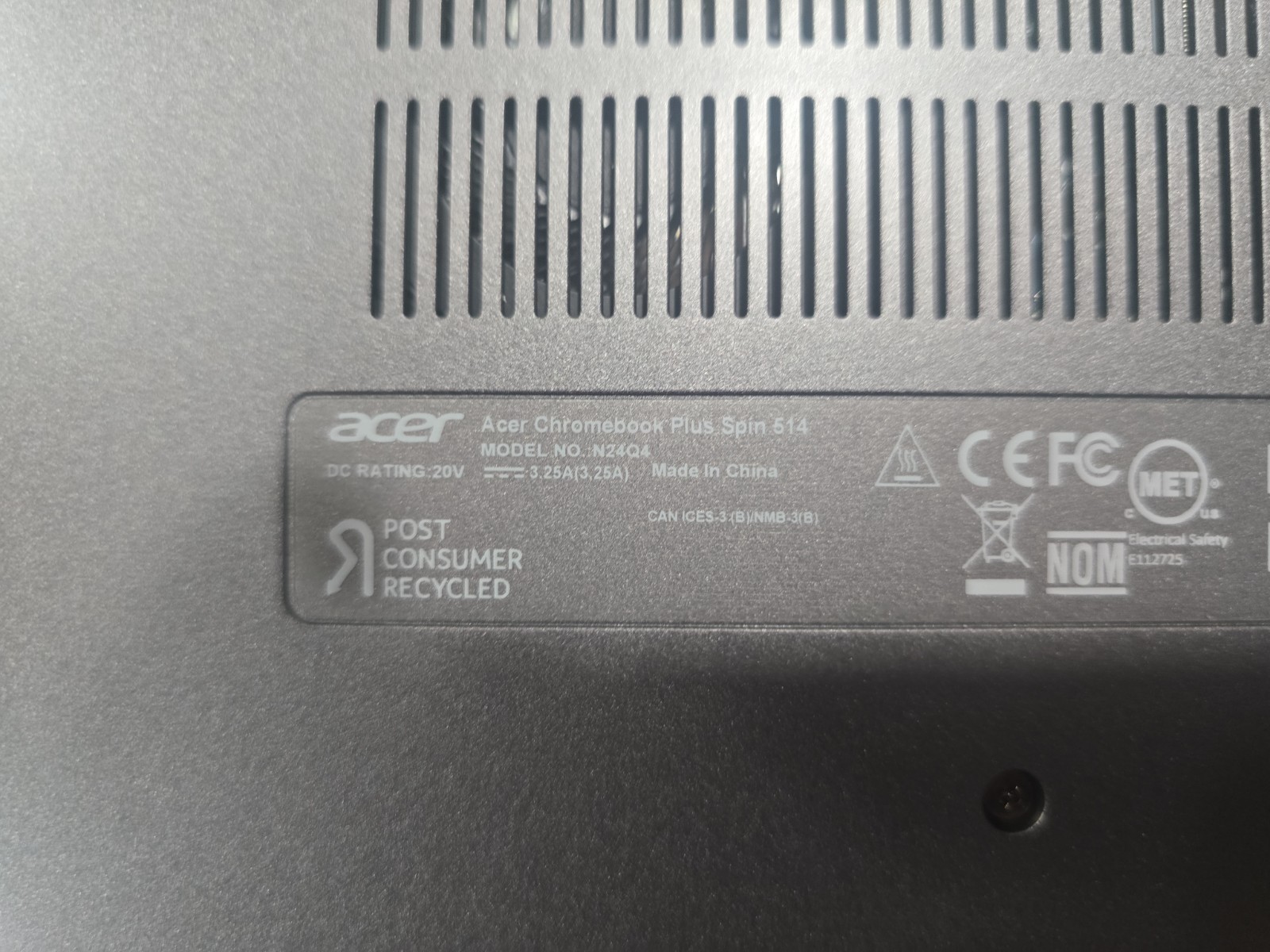 Acer Chromebook Plus Spin 514 N24Q4 14″ Core 3-100U 4.7GHz 16GB RAM 256GB SSD
