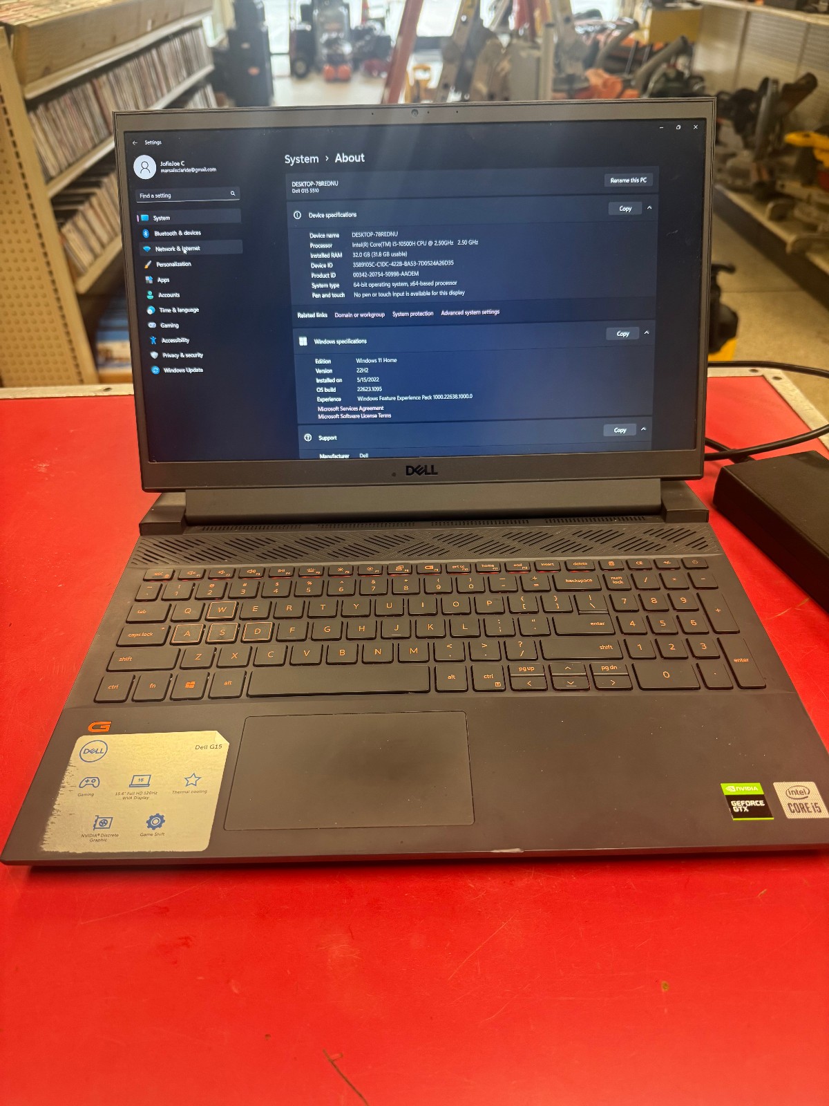 Dell G15 5510 15.6″ (1TB SSD, Intel Core i5-10200H, 2.40GHz, 32GB RAM) Gaming