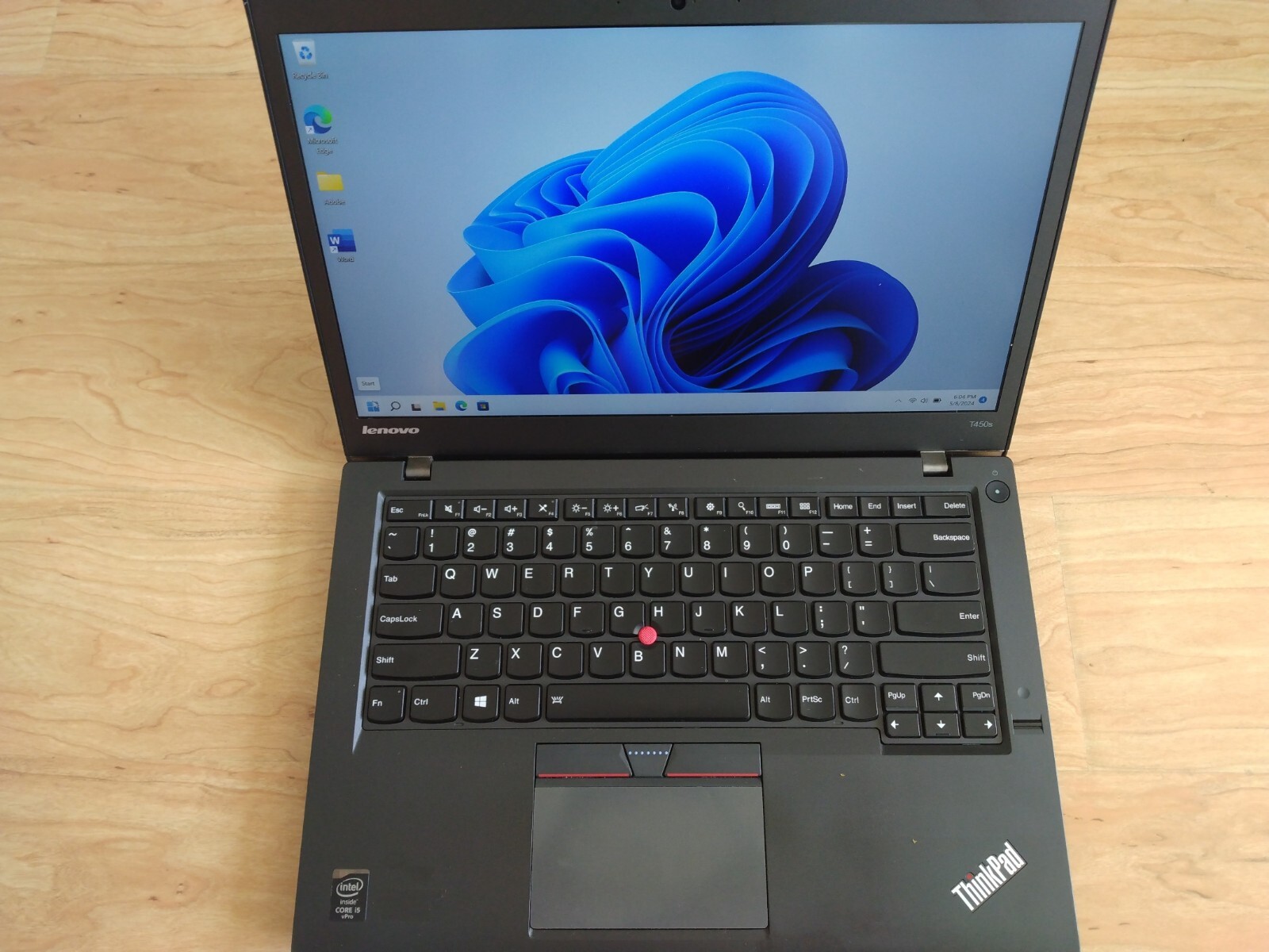 Used Lenovo Thinkpad T450s Core i5 Wndows 11 500gb SSD Drive 12gb RAM Laptop