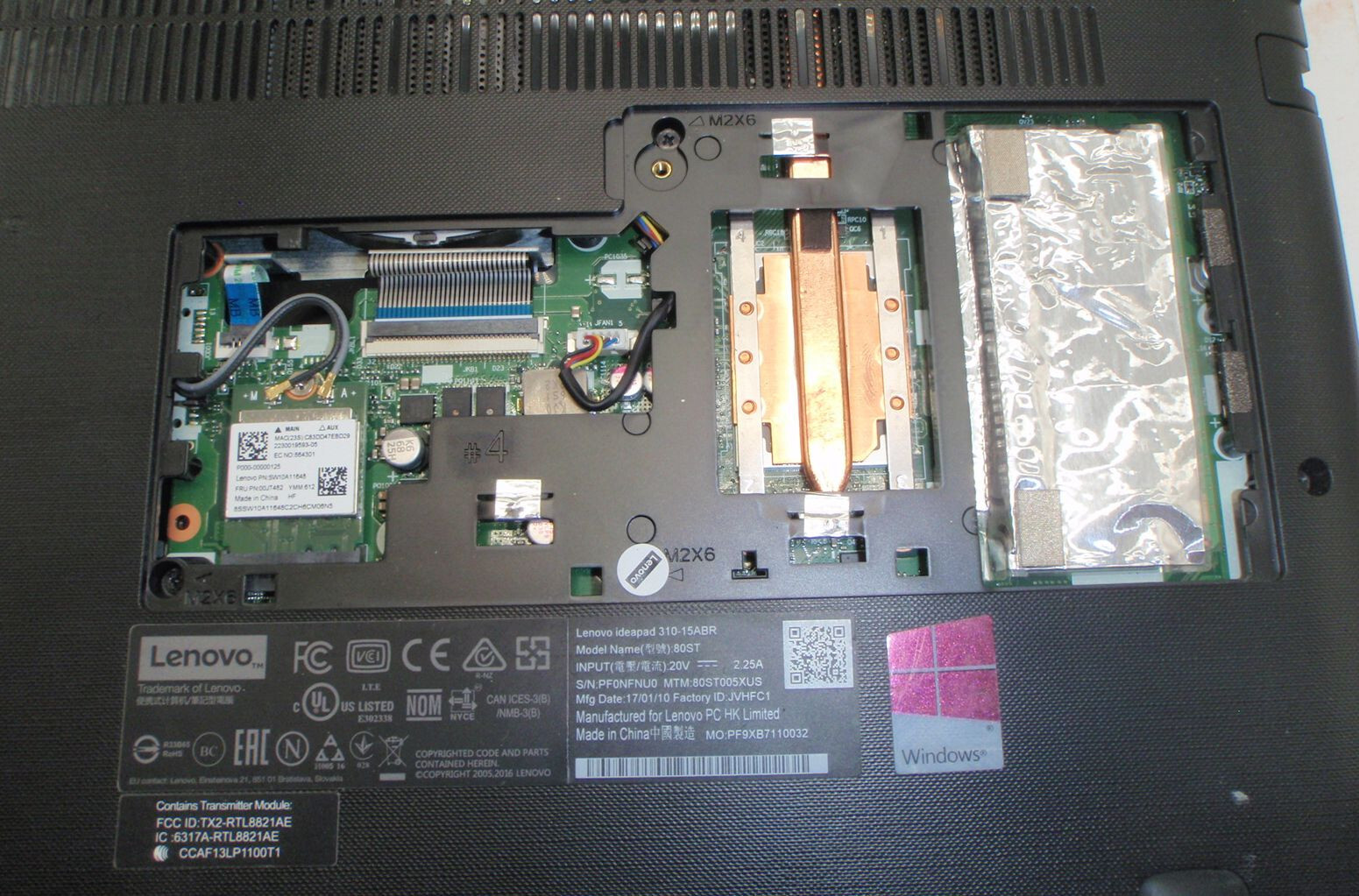 Lenovo Ideapad 310 Laptop Computer – No Power Supply, HD, or Operating System