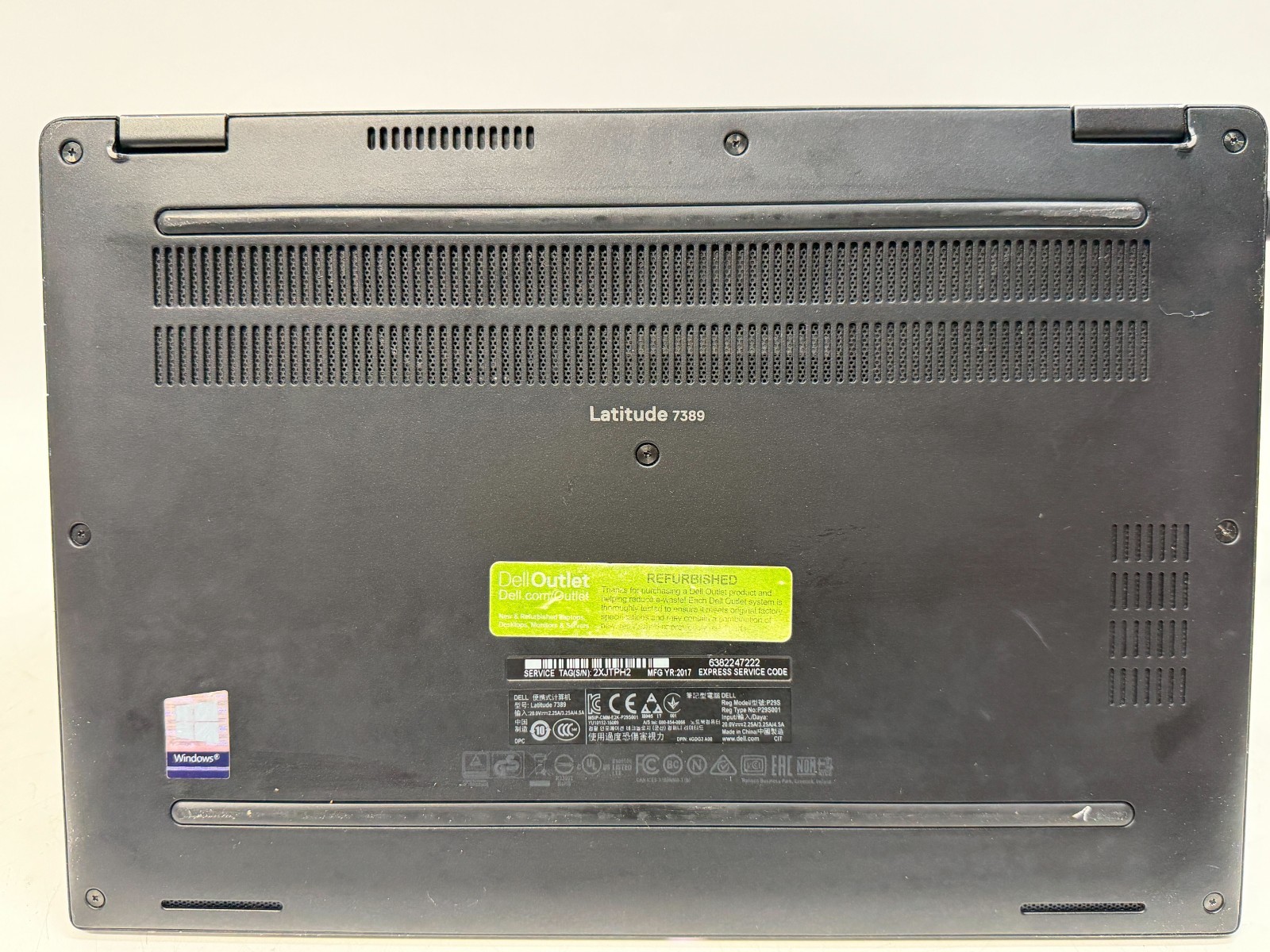 Dell Latitude 7389 i7-7600U 16GB RAM 256GB M.2 Win11 Home w/AC Batt ‘Good’