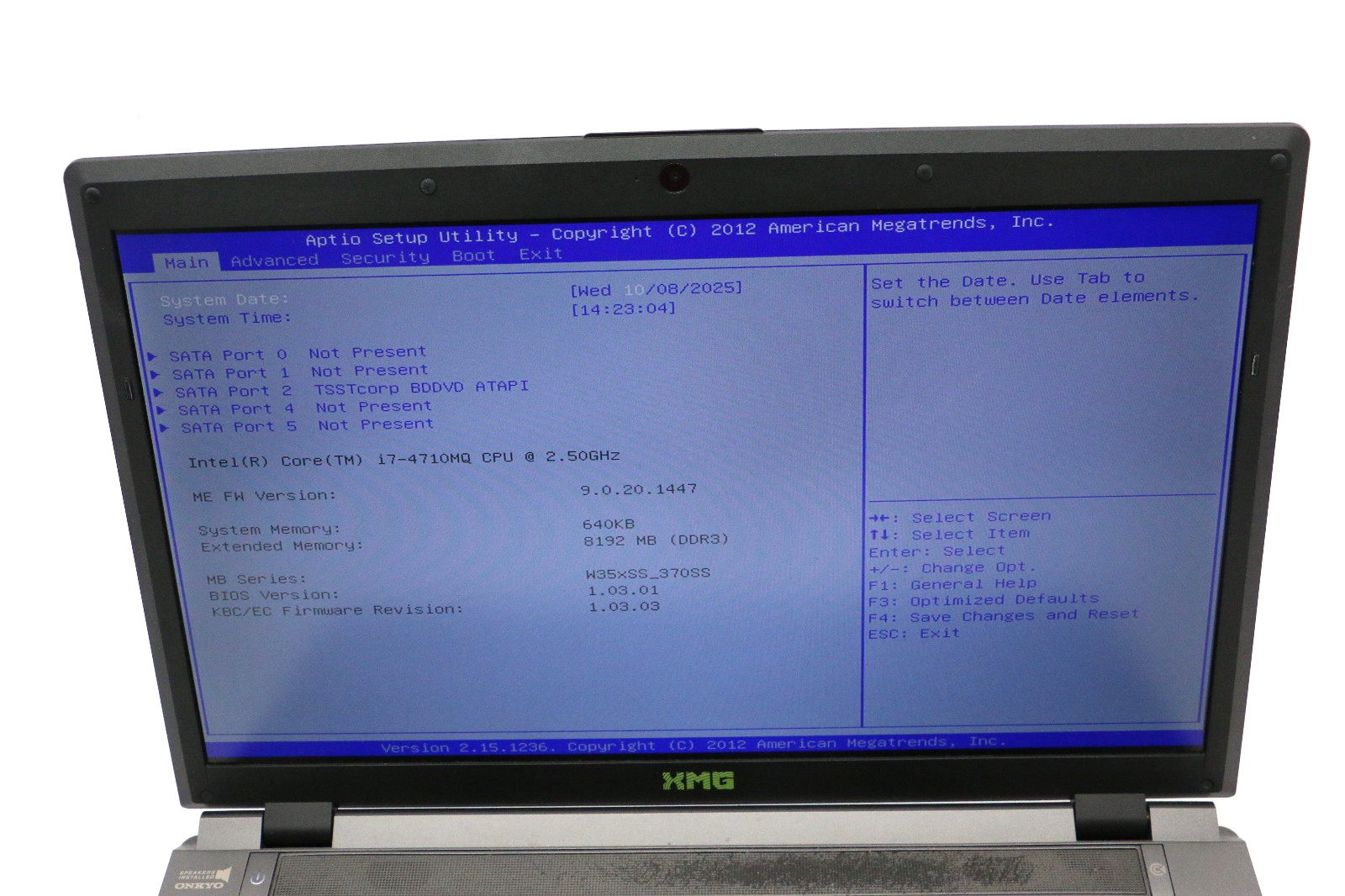 Laptop Notebook XMG Schenker Clevo A704 / W370SS CPU Intel Core i7 / LPBB244
