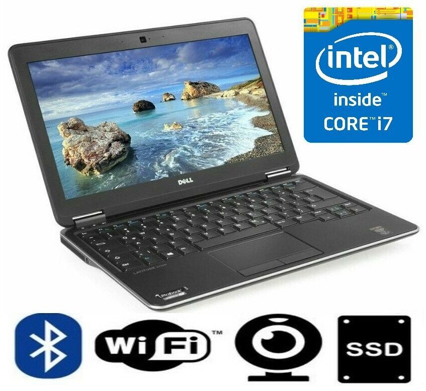 Ultrabook Dell Latitude E7240 Intel I7-4600U Max 3.3GHz 8GB RAM 256GB SSD Win10