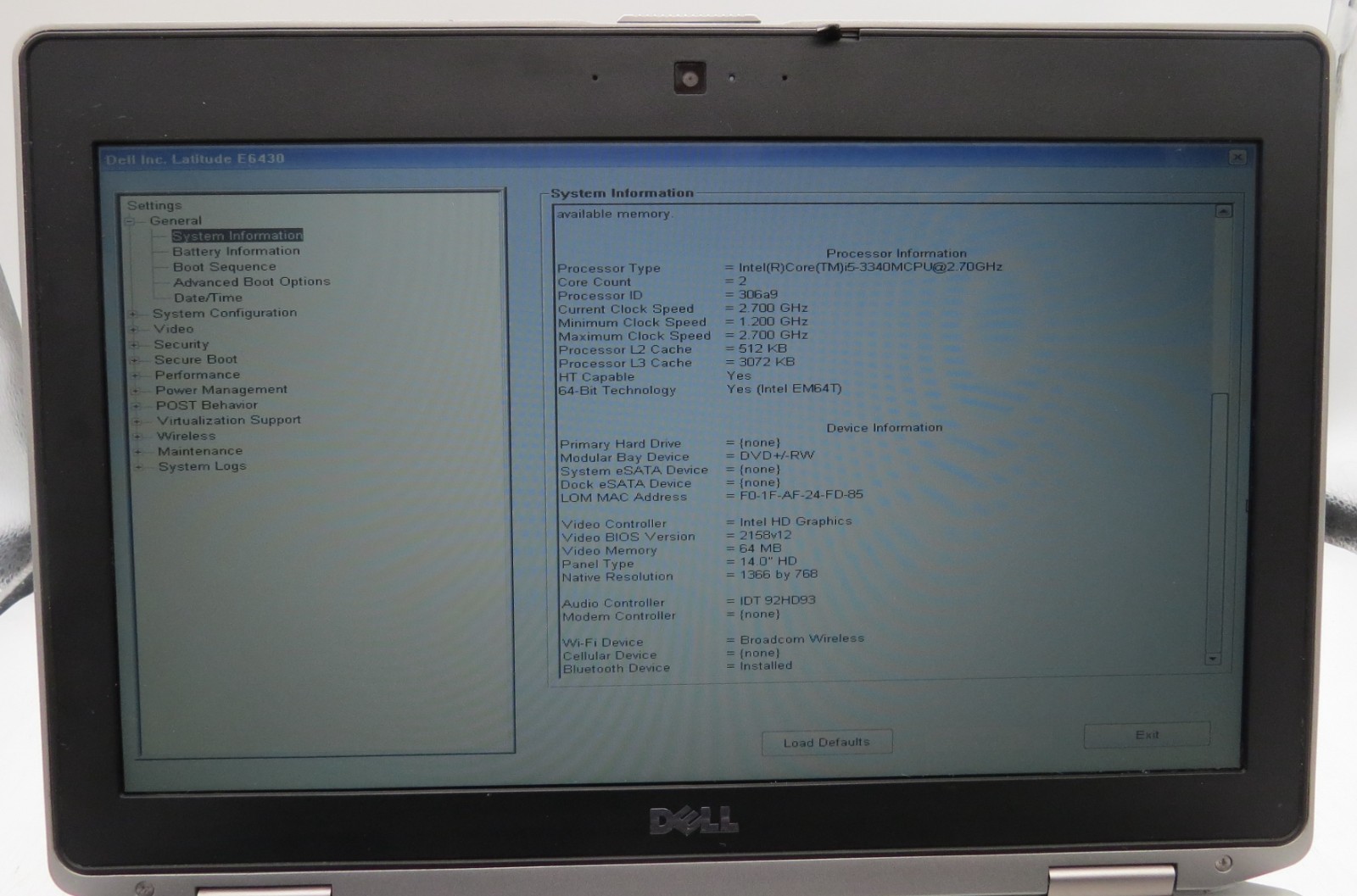 Dell Latitude E6430/14.0″ i5-3340M@2.70GHz/8GB RAM/240GB SSD/No OS *READ*