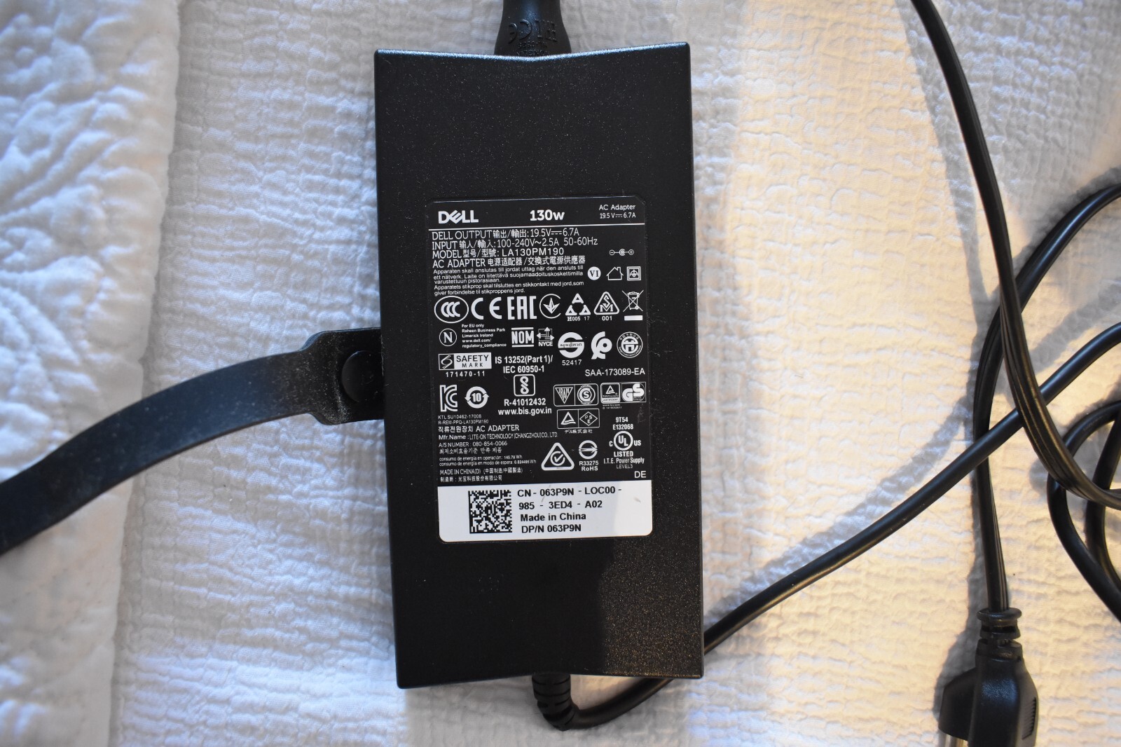 Dell A/C Adapter ( LA 130PM190) and Docking Station ( D6000)