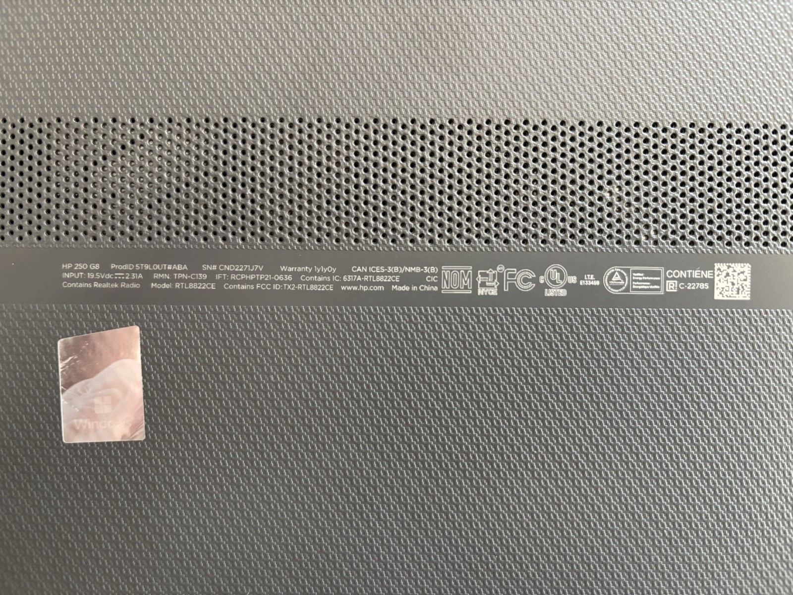 HP 250 G8 Laptop – 256GB SSD – 8GB Ram – Intel I3 CPU – Unused, No Box (Gray)