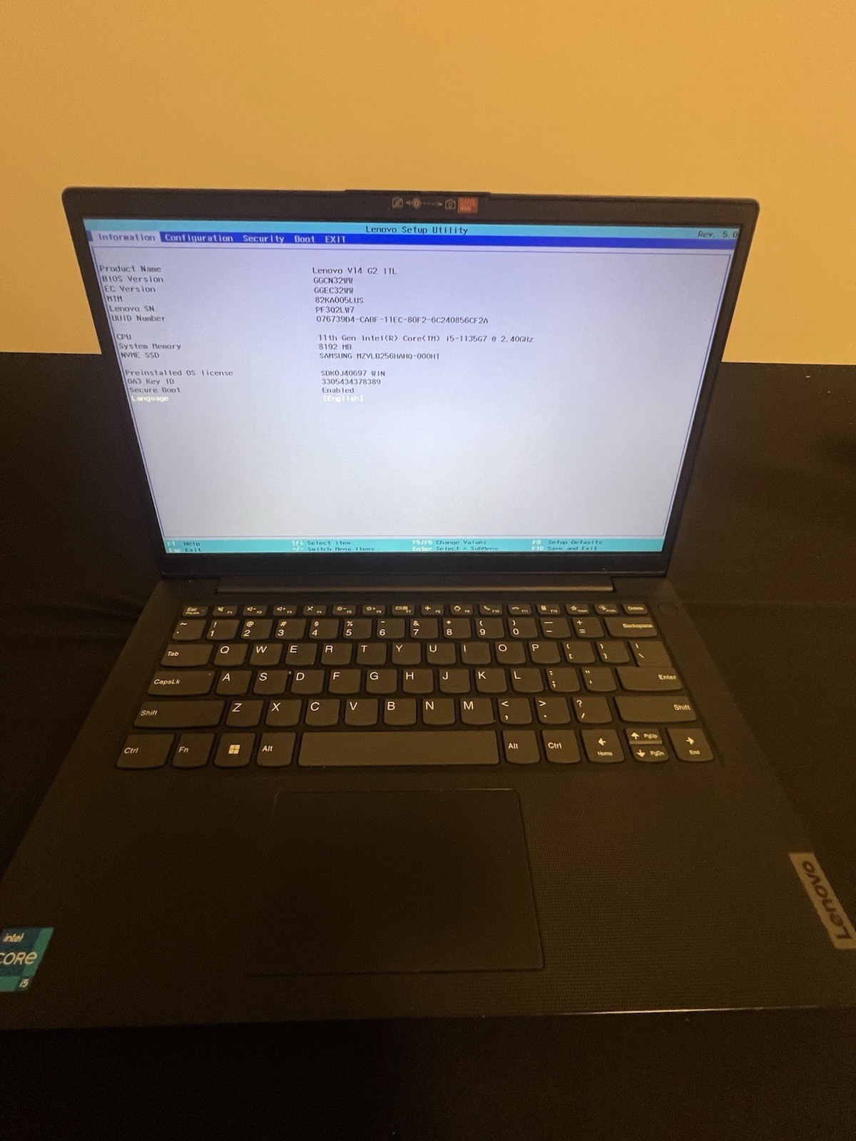 Lenovo V14 G2 ITL 14” Laptop | Intel Core i5-1135G7 | 8GB RAM | 256GB SSD Win 11