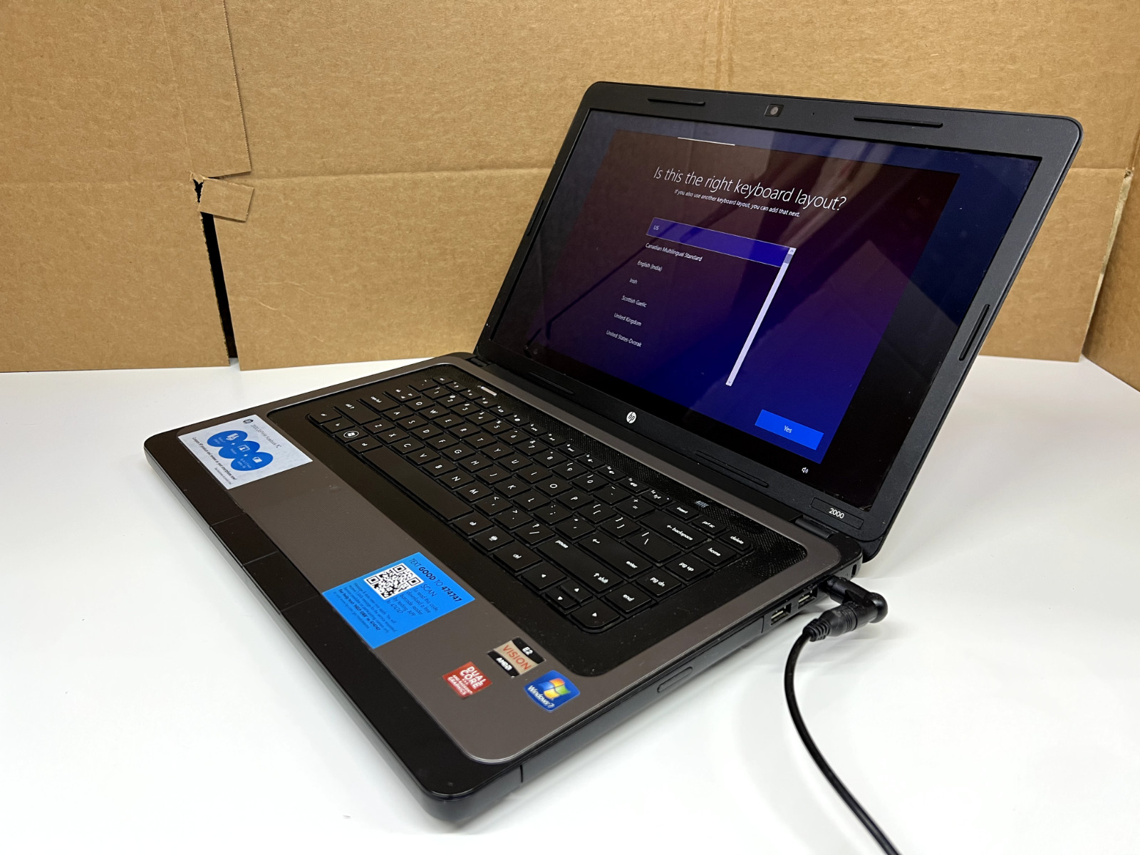 HP 15.6″ Notebook Laptop – AMD E-450 1.65GHz, 4GB RAM, 465GB HDD, Windows 10