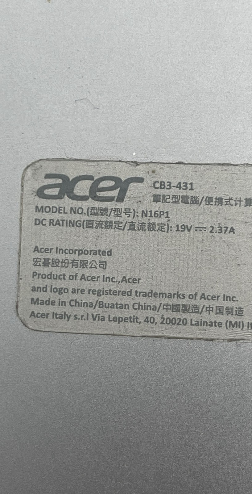 Acer Chromebook 14 N16P1 CB3-431 SN NXGC2AA0076280167D7200 14″ Laptop Lot of 2