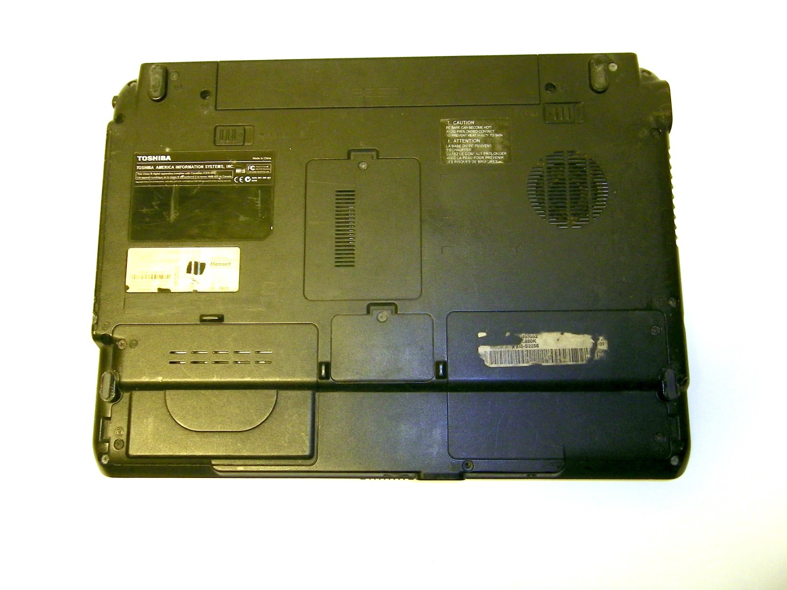 Toshiba Satellite A135-S2256 – Windows XP Pro/1.73ghz CPU/2 GB/160GB HD/Charger