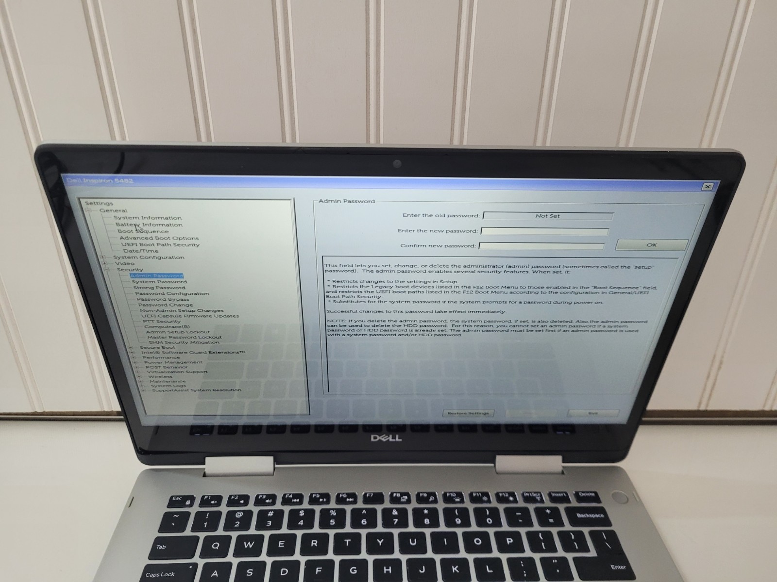 Dell Inspiron 5482 Intel Core i5-8265U 1.6Ghz 4GB Ram No SSD 14″ Laptop