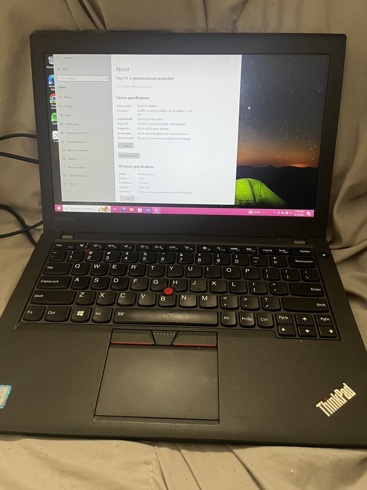 Lenovo Thinkpad Laptop Good Condition Comes With Charger