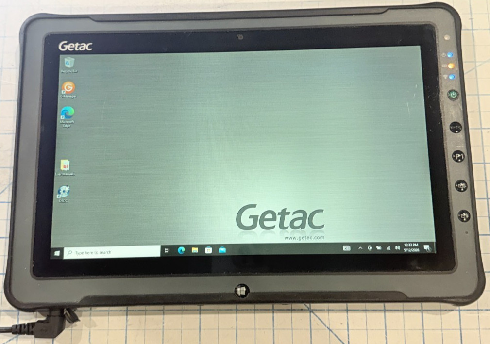 Getac F110 G4 F110G4 Gen 7 i5-7200U 2.50ghz 4gb 128gb SSD Win10 Rugged tablet