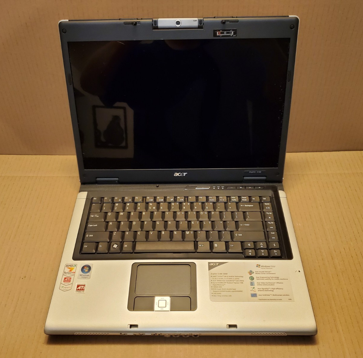 Acer 5100 BL51 Laptop – AMD Turion 64 X2 1.60 GHz – Vintage Retro Gaming