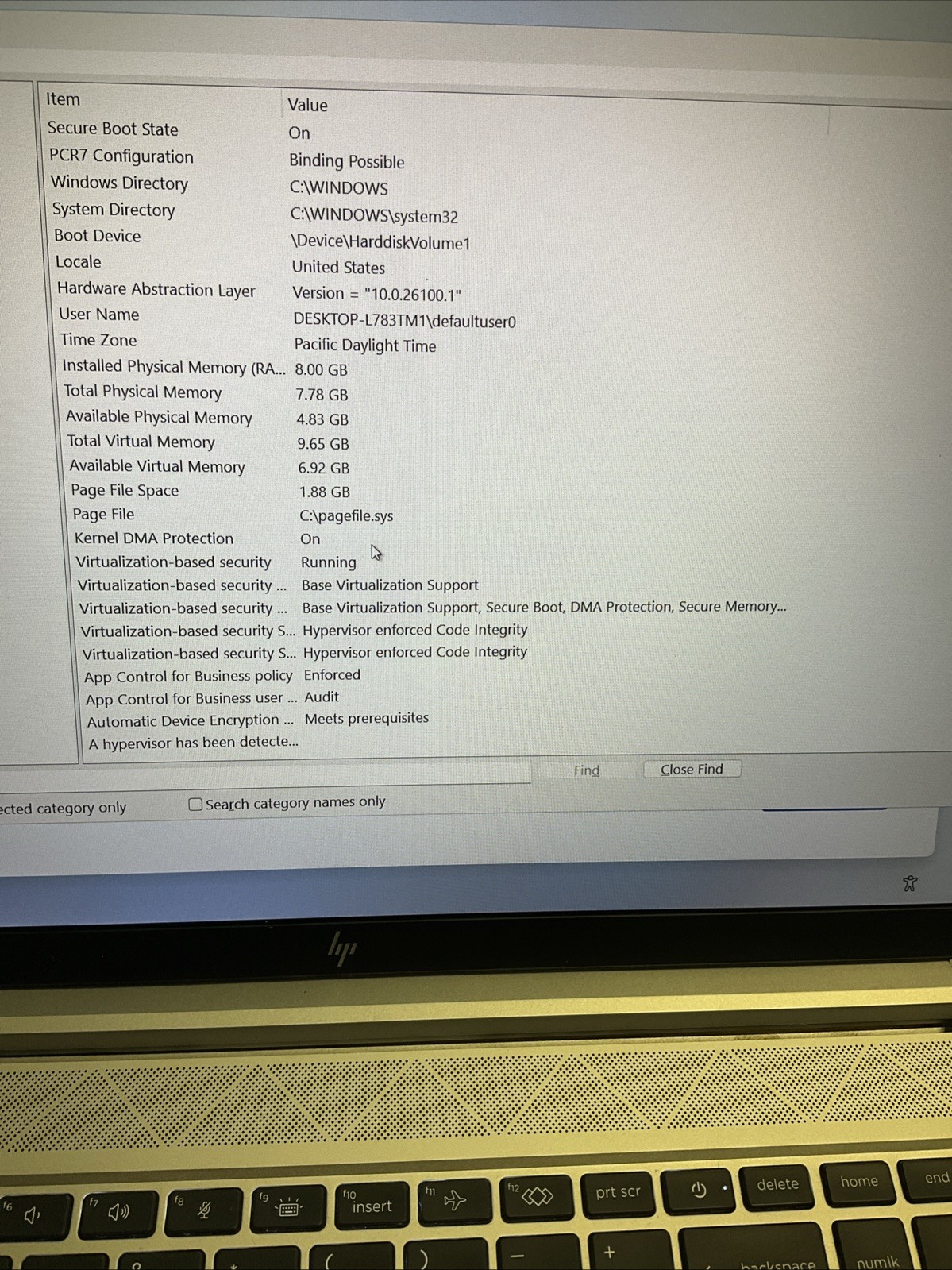 HP EliteBook 850 G7 15.6″ 256GB i5-10310U,8GB Ram Silver