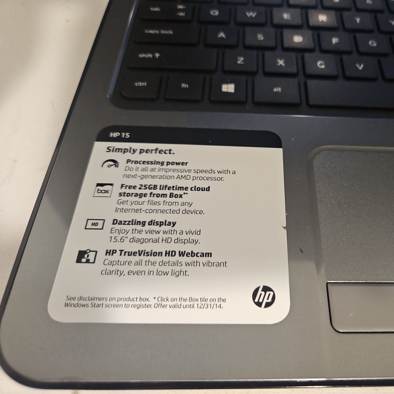HP 15-g019wm 15.6″ Bad battery Win10 4Gb Ram AMDE1-2100APuU 1.0GHz 500GB HD