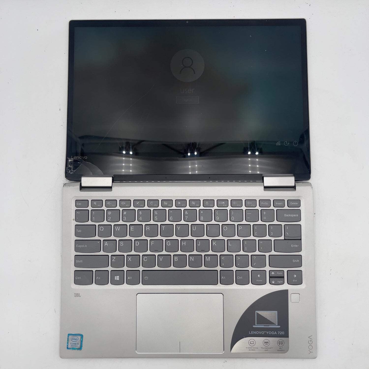Broken Lenovo Yoga 720 13IKB 13.3″ i5-8250U 1.6GHz 8GB 256GB