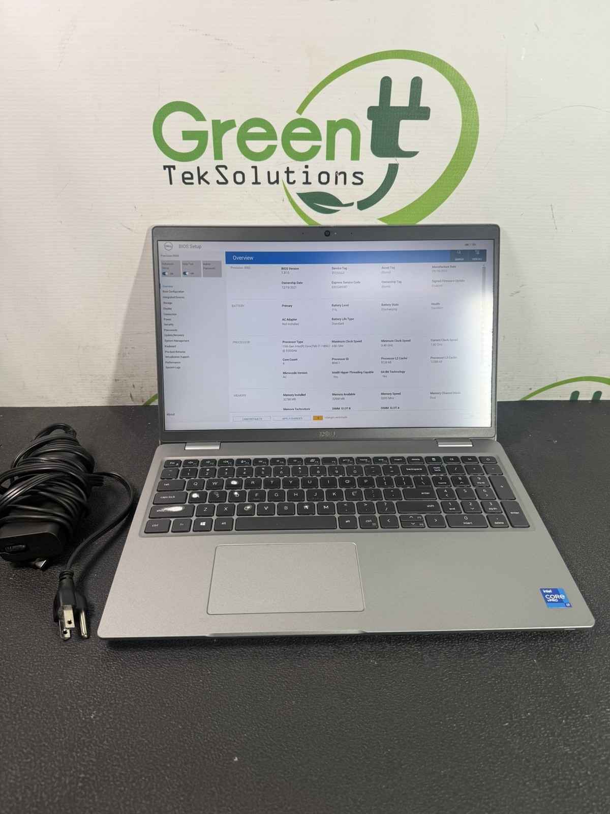 Dell Precision 3560 i7-1185G7 32GB 512GB SSD NVIDIA Quadro T500 Mobile – READ