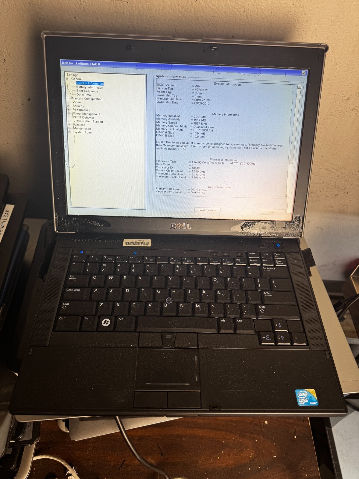 Dell Latitude E6410 ATG Core I5 M520 2GB RAM Laptop For Parts/Repair #6172
