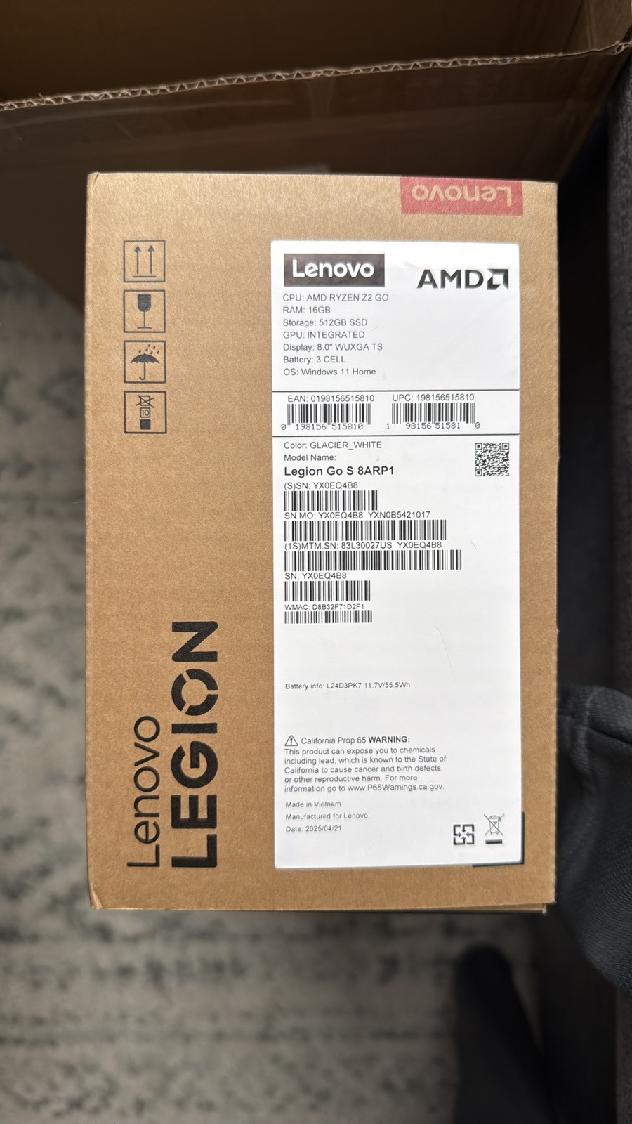 Lenovo Legion Go S Z2 Go Steam OS 512GB