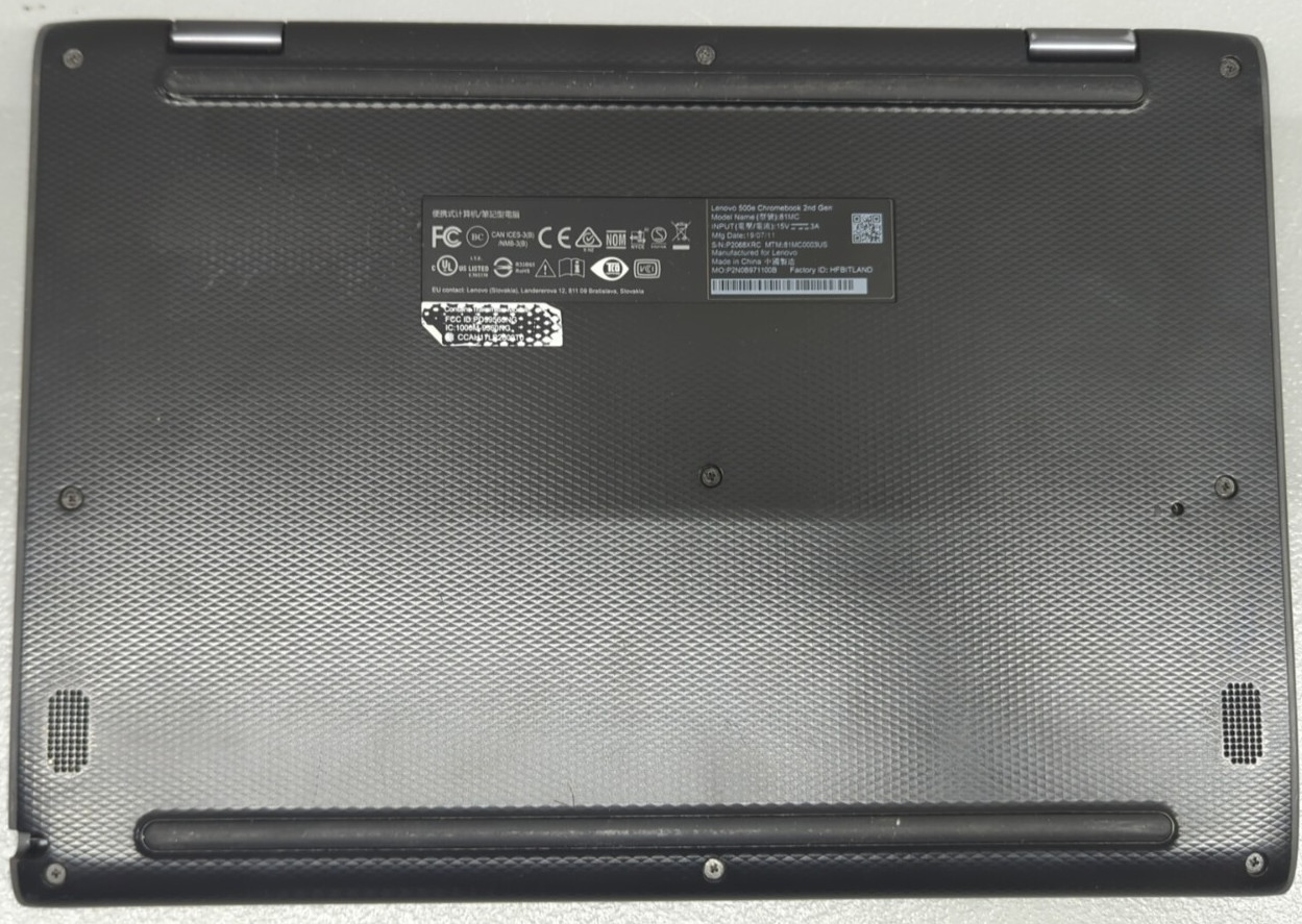 Lenovo 500e 11.6 inch 32GB, Intel Celeron, 1.10GHz, 4GB Chromebook.Wear from Use