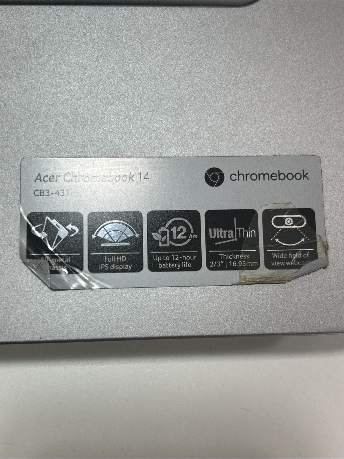 Acer Chromebook 14 CB3-431 Intel Celeron N3160 4GB Ram 32 eMMC For Parts