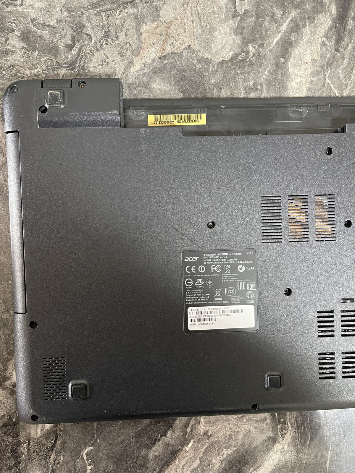 Gaming Acer E5 571 i7 4th gen