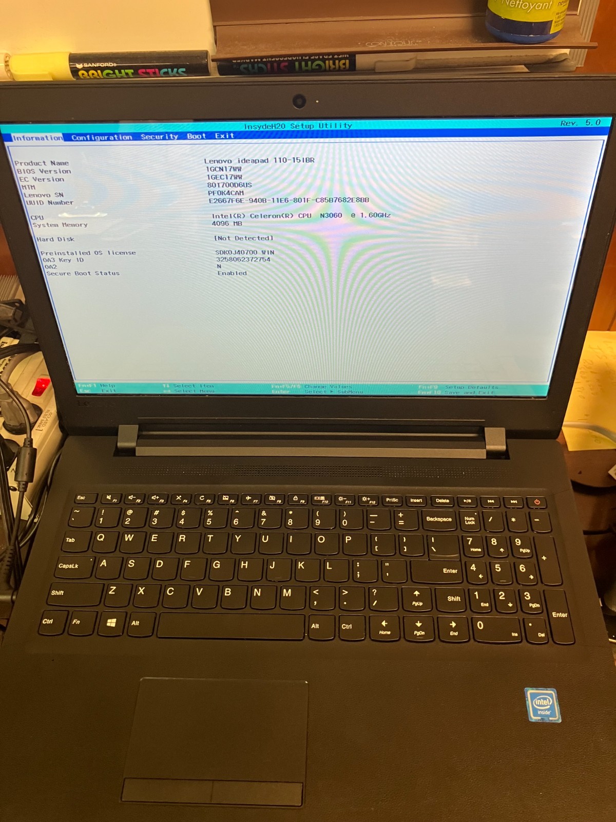Lenovo IdeaPad 110-15IBR 15″ Laptop – Celeron N3060, 4GB RAM, 750GB HD for parts
