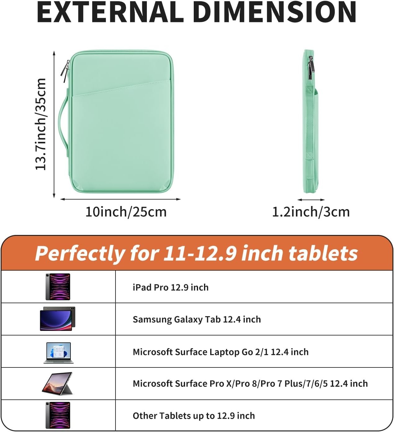 12.9 inch Tablet Sleeve iPad Carrying Sleeve – Ultimate Protection for Your iPad